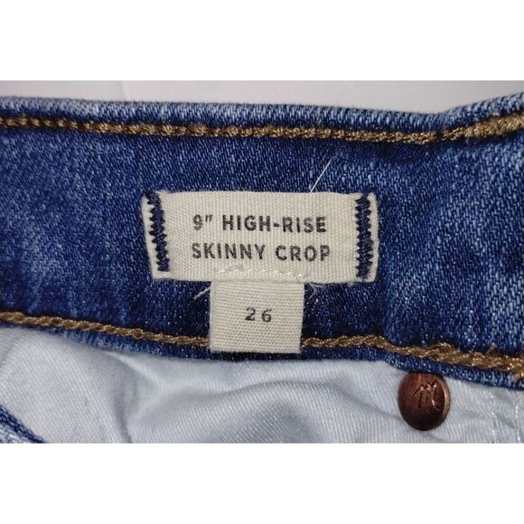 Women's Madewell 9" High-Rise Skinny Crop Blue Jeans (Size 26) - Picture 6 of 6